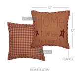 Bedford Burgundy Star Home Pillow-Lange General Store