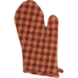 Oven Mitt - Burgundy Star-Lange General Store