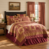 Bedford Burgundy Star Quilt lifestyle image
