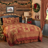 Bedford Burgundy Star Quilt-Lange General Store