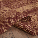 Bedford Burgundy Tan Collection Jute Rugs - Rectangle