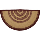 Bedford Burgundy Tan Star Braided Rug Collection-Lange General Store