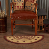 Bedford Burgundy Tan Star Braided Rug Collection-Lange General Store