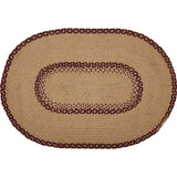 Bedford Burgundy Tan Star Welcome Rug-Lange General Store