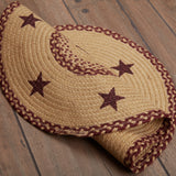 Bedford Burgundy Tan Star Welcome Rug-Lange General Store