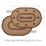 Bedford Burgundy Tan Star Welcome Rug-Lange General Store