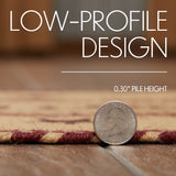 Bedford Burgundy Tan Star Welcome Rug-Lange General Store