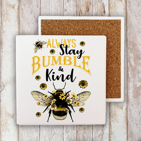 Bees Always Stay Bumble & Kind Stone Coaster-Lange General Store