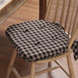 Bingley Black Plaid Chair Pad-Lange General Store