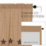 Bingley Star Applique Star Swag Curtains-Lange General Store