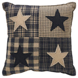 Black Check 4-Star Pillow 6x6-Lange General Store