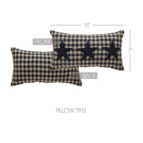 Black Check Triple Star Pillow-Lange General Store