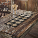 Black and Tan Check Table Runners - Lange General Store