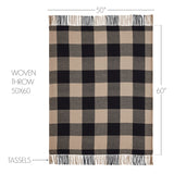 Black and Tan Check Woven Throw-Lange General Store