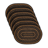 Blackstone Farm Braided Oval Placemat Set of 6 – 12x18 on white background

