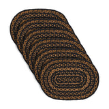 Blackstone Farm Braided Oval Placemat Set of 6 – 10x15 on white background
