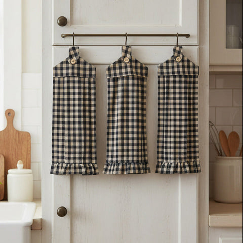 Blackstone Farm Button Loop Tea Towel Set of 3-Lange General Store