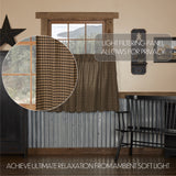 Black Check Tier Curtains 36"-Lange General Store