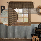 Black Check Valance-Lange General Store