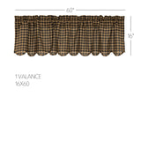 Black Check Valance-Lange General Store