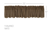 Black Check Valance-Lange General Store
