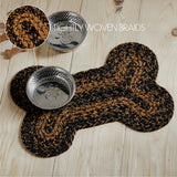 Blackstone Farm Dog Bone Braided Waterproof Rug Mat – Small – Bone Shape Pet Rug – Recycled PET