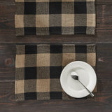 Black Check Placemat Set of 2-Lange General Store