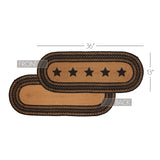Blackstone Farm Star Braided Table Runner-Lange General Store