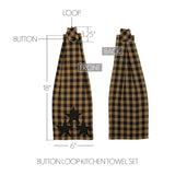 Blackstone Farm Star Button Loop Towel