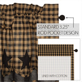 Blackstone Farm Star Layered Lined Valance-Lange General Store