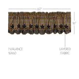 Blackstone Farm Star Layered Lined Valance-Lange General Store