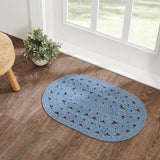 Blended Blue Indoor/Outdoor Collection Braided Rugs-Lange General Store