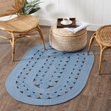 Blended Blue Indoor/Outdoor Collection Braided Rugs - Lange General Store