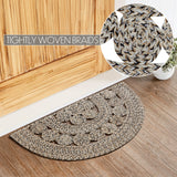 Blended Pebble Indoor/Outdoor Braided Half Circle Rug-Lange General Store