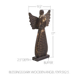 Blessings Dark Wooden Angel-Lange General Store