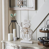 Blizzard Bliss Distressed White Wooden Snowman-Lange General Store