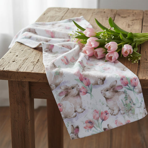 Blooming Bunnies Towel-Lange General Store