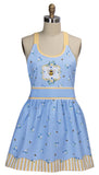 Blue Bee Embroidered Hostess Apron-Lange General Store