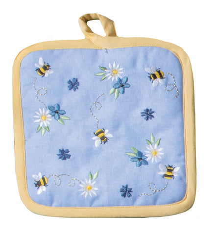 Blue Bee Pot Holder-Lange General Store