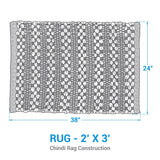 Bluebecca Chindi Rag Rug-Lange General Store