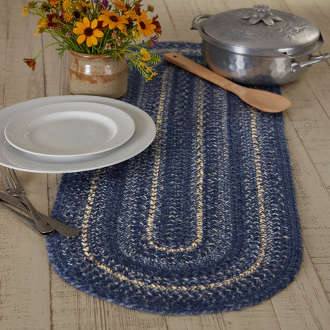 Blue Falls Braided Table Runner - Lange General Store