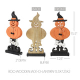 Boo Wooden Jack-O-Lantern-Lange General Store