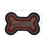 Boone Trace Dog Bone Braided Waterproof Rug Mat – Small 11.5x17.5 – Indoor Outdoor Pet Bowl Mat