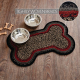 Image 6 (Medium – infographic 2) Boone Trace Dog Bone Braided Waterproof Rug Mat – Medium – Rustic Cabin Dog Mat – Chili Pepper, Grey