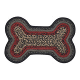 Boone Trace Dog Bone Braided Waterproof Rug Mat – Small – Waterproof Dog Feeding Mat – Chili Pepper, Natural
