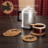 Moose Natural Braided Coasters-Lange General Store