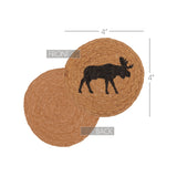 Moose Natural Braided Coasters-Lange General Store