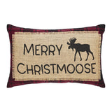 Boone Trace Red Black Plaid Merry Christmoose Pillow-Lange General Store