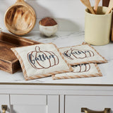 Bountifall Pumpkin Pot Holder Trivet Set-Lange General Store