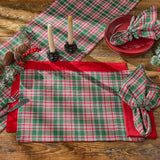 Boxwood & Pine Plaid Cotton Cloth Napkins Set of 4